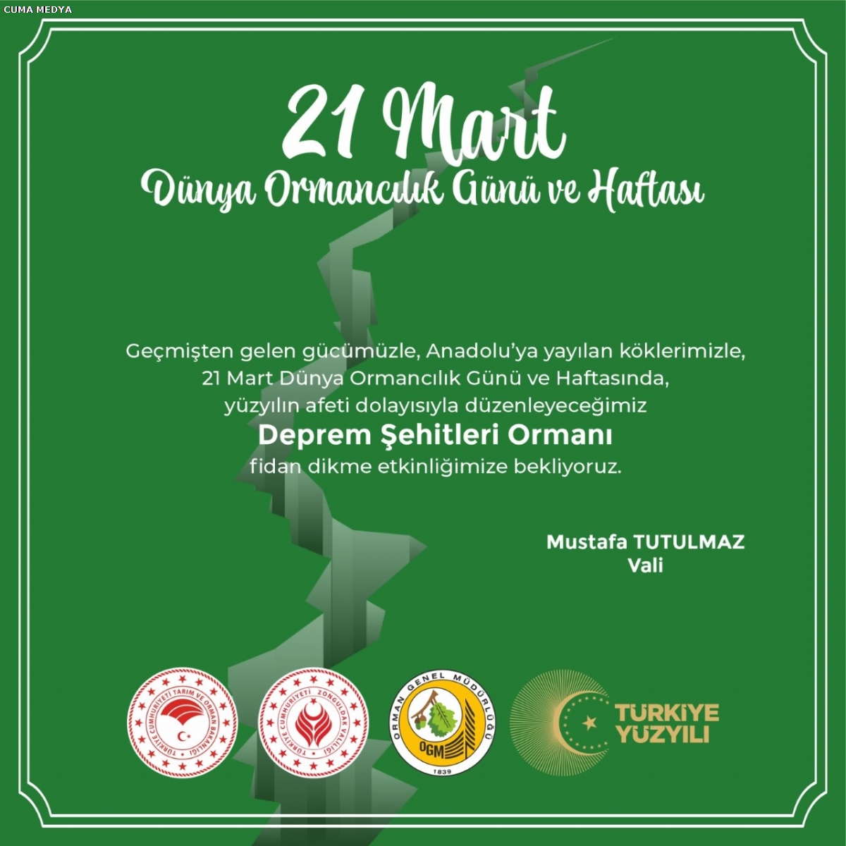 Çaycuma'ya Deprem Şehitleri Ormanı