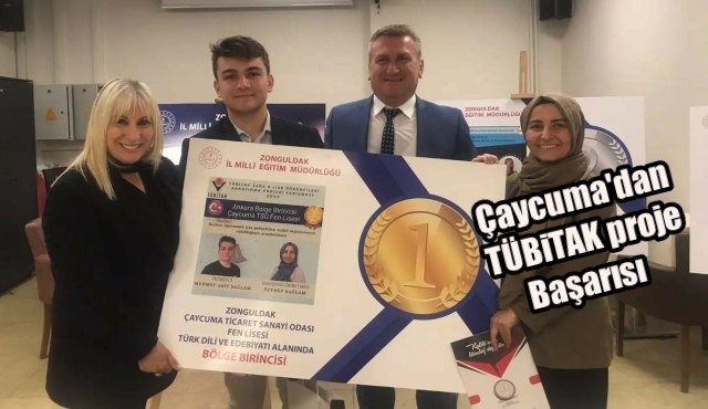 Öğrencilerin TÜBİTAK proje başarısı ödüllendirildi