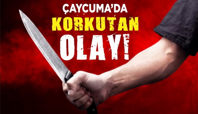 Kendini bıçaklayan şahıs hastaneye kaldırıldı! - 0