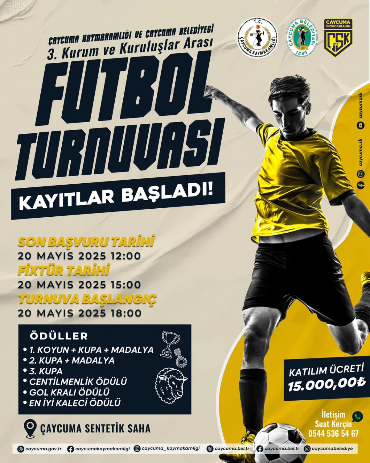 Çaycuma’da futbol heyecanı başlıyor
