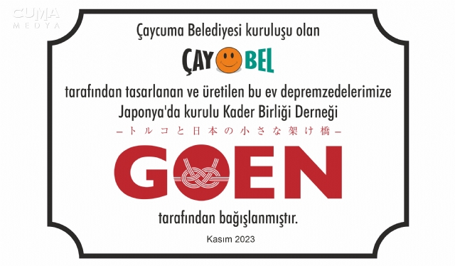 Japonya'dan depremzedelere bir ev