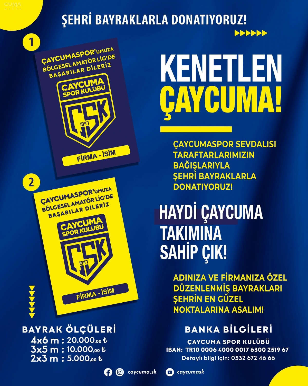 Çaycuma Sarı Laciverte Bürünüyor