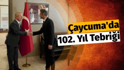 Çaycuma’da Cumhuriyet’in 102. Yılı Tebrikat Töreni Kaymakam Kaya Tebrikleri Kabul Etti