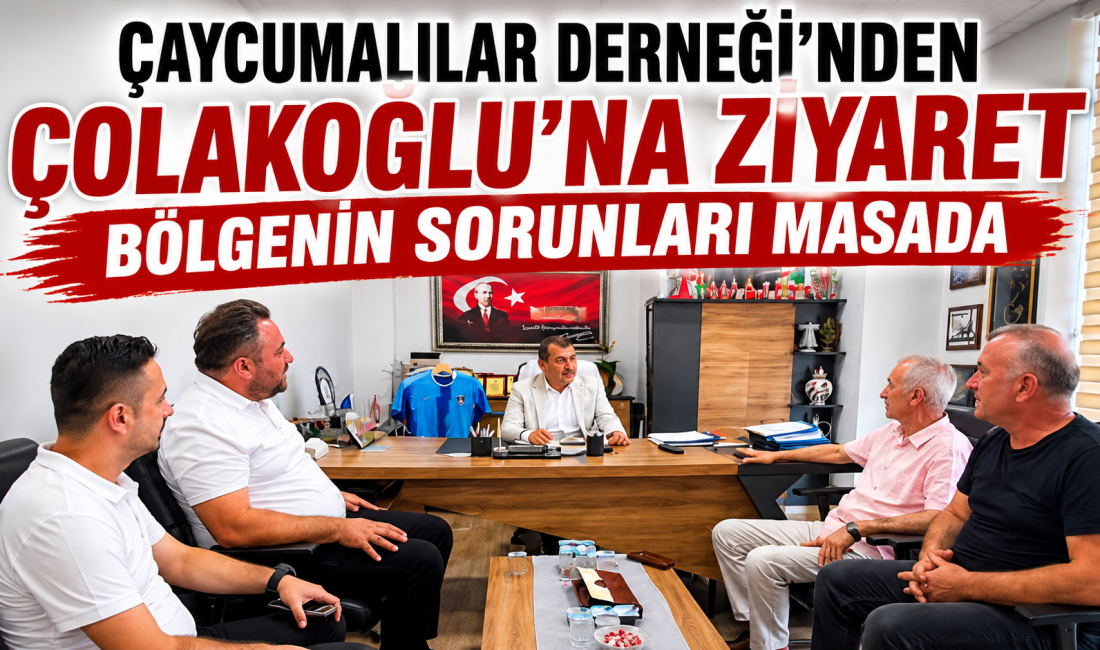 Çaycumalılar Derneği Başkanı Savaş Çiloğlu ve dernek yöneticileri, AK Parti