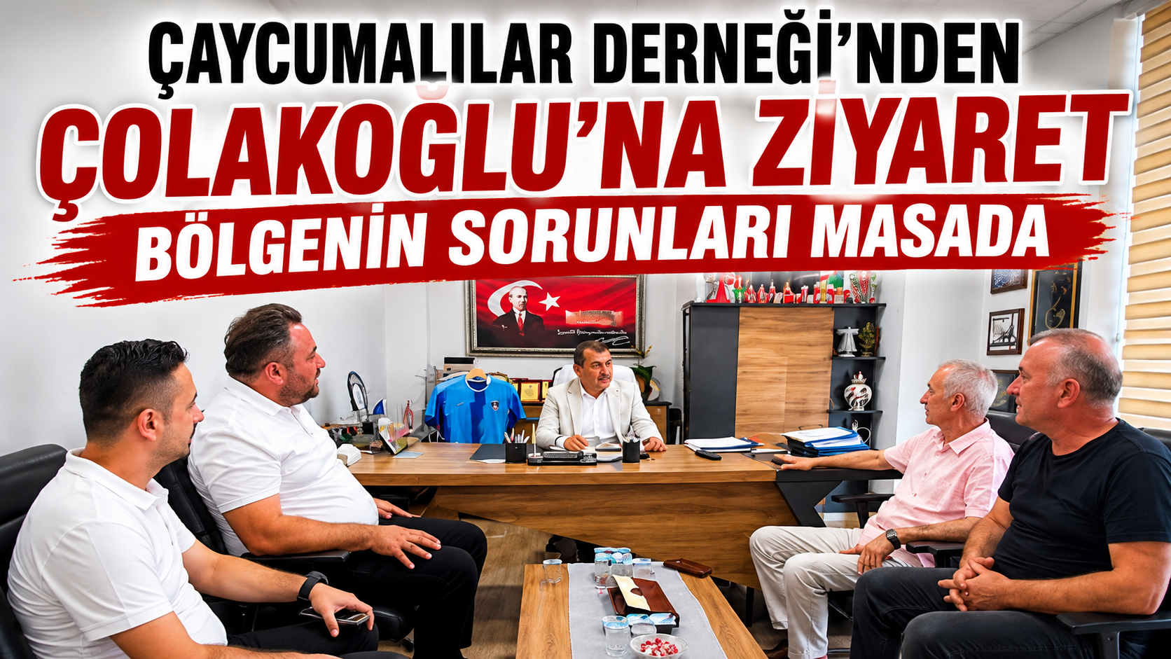 Çaycumalılar Derneği Başkanı Savaş Çiloğlu ve dernek yöneticileri, AK Parti