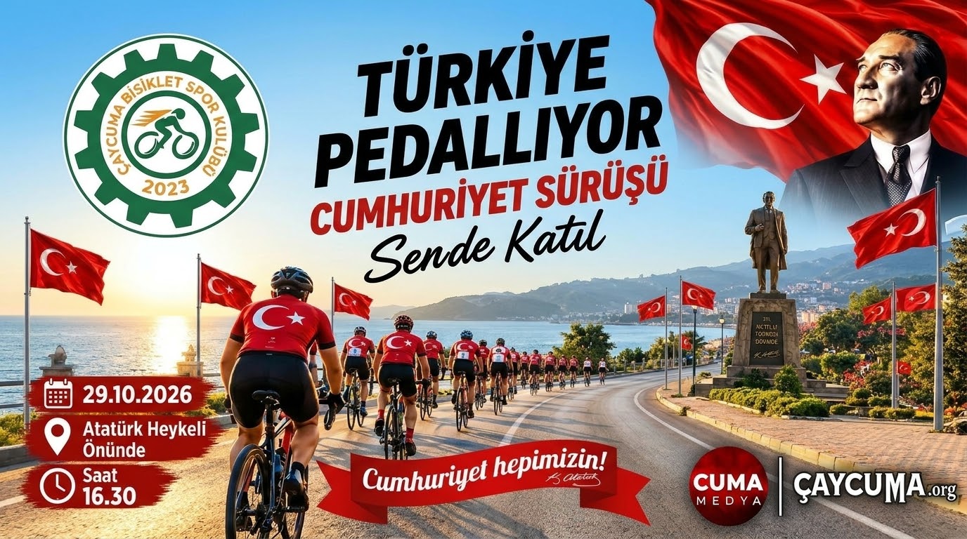 Çaycuma Bisiklet Spor Kulübü tarafından 29 Ekim Cumhuriyet Bayramı kutlamaları