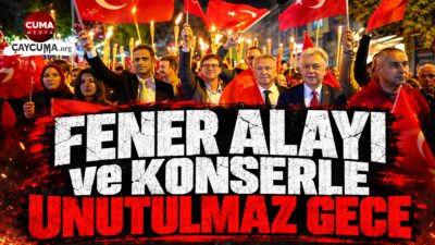 Fener alayı, havai fişek gösterisi ve konserle Cumhuriyet Coşkusu