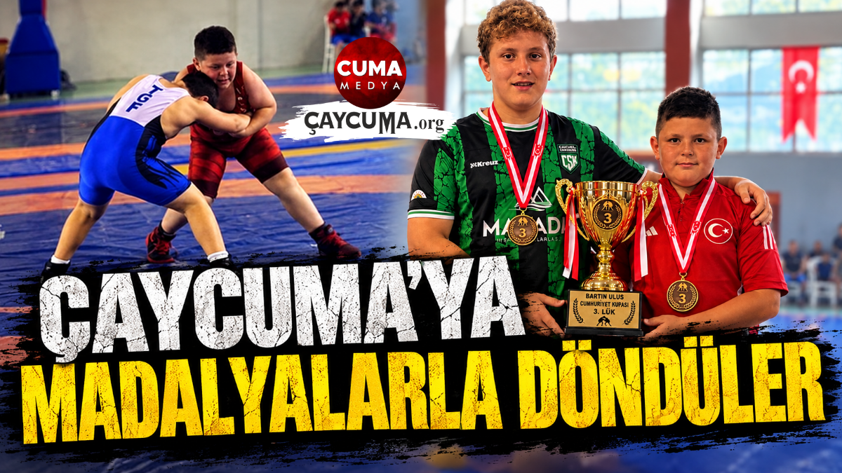 Çaycuma'ya Madalyalarla Döndüler
