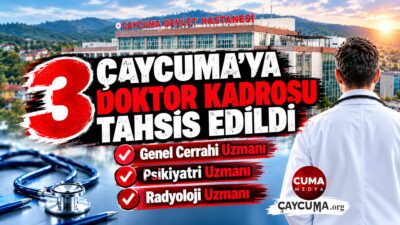 Çaycuma'ya Genel Cerrahi, Psikiyatri ve Radyoloji Uzmanı Tahsis Edildi