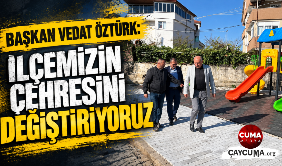 Başkan Vedat Öztürk çalışmaları yerinde takip ediyor.