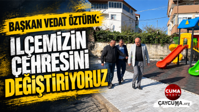Başkan Vedat Öztürk çalışmaları yerinde takip ediyor.
