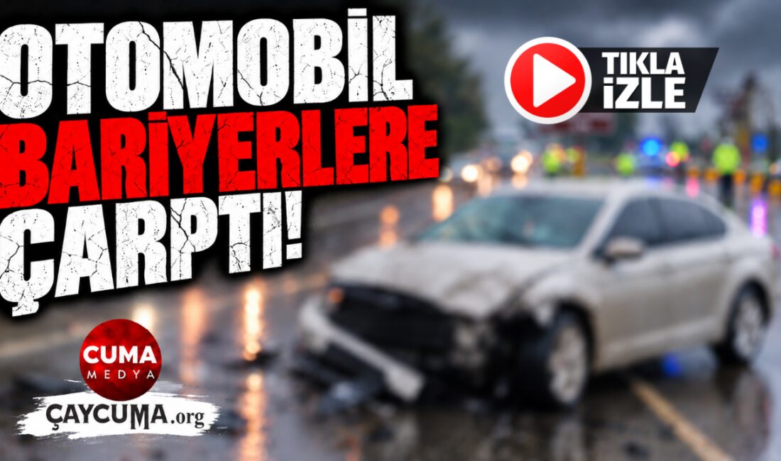 Direksiyon hakimiyetini kaybetti... Lüks otomobil bariyerlere çarptı!