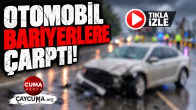Direksiyon hakimiyetini kaybetti... Lüks otomobil bariyerlere çarptı!